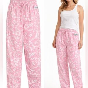 Love Letters LA Pink Floral Lounge Pants | Cotton | Drawstring | Size 2